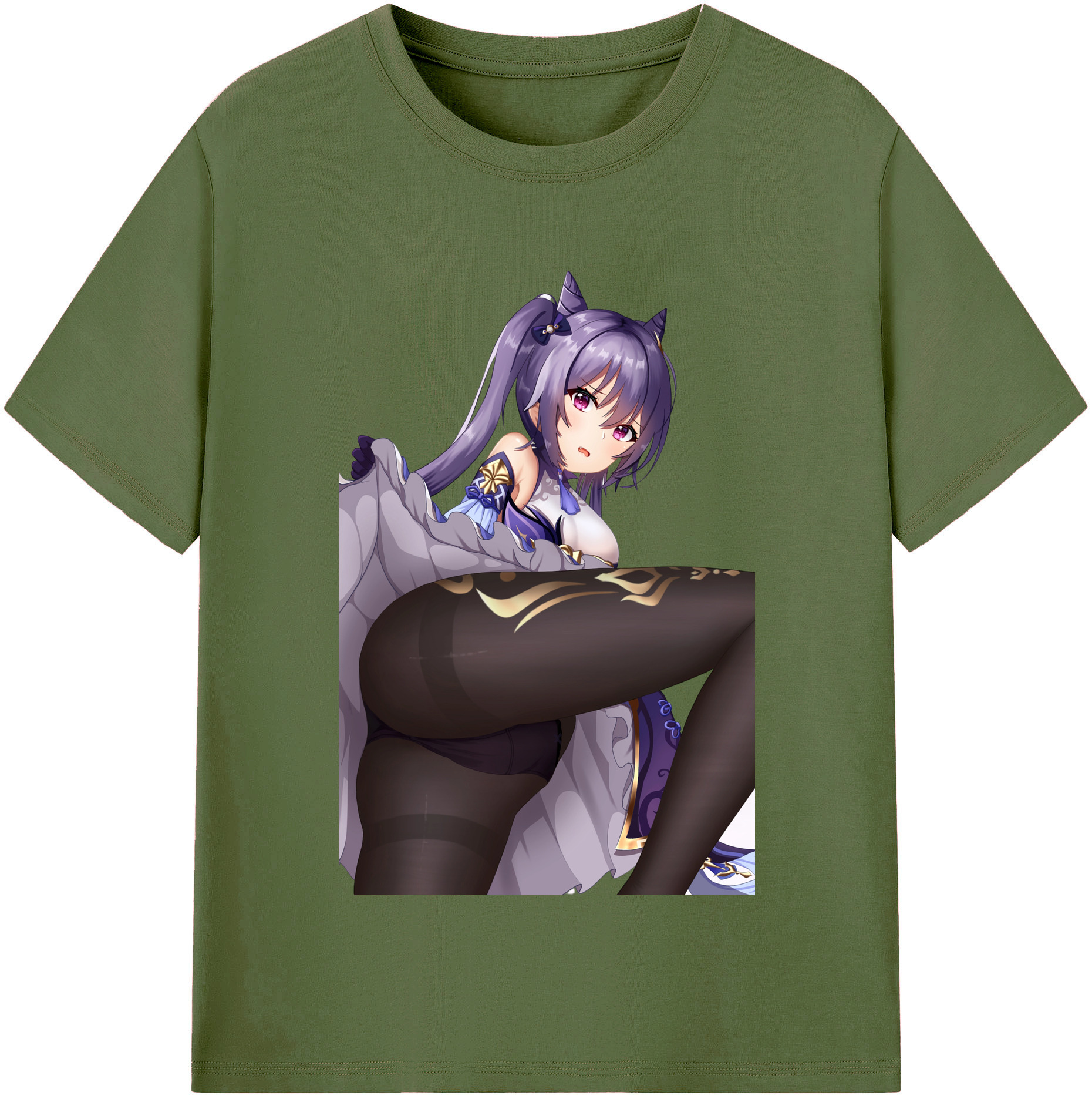 げんし神 刻晴 こくせい genshin Kokusei 綿100％半袖Tシャツ（フロントプリント）